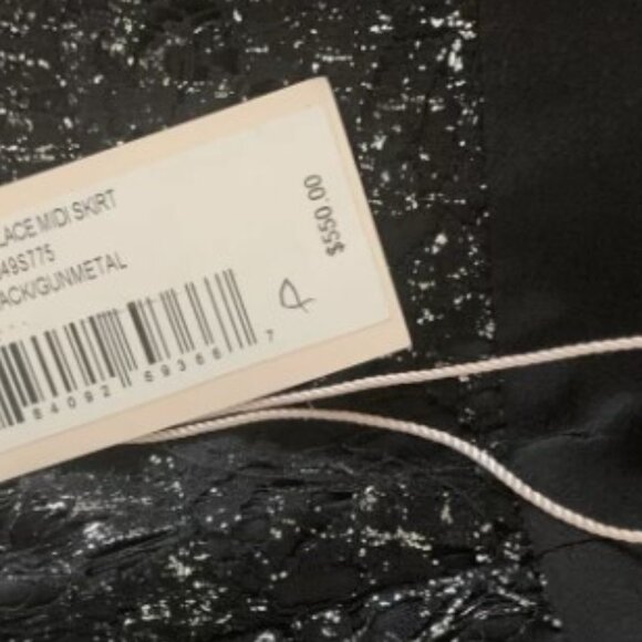 Rebecca Taylor Foil Lace Midi Skirt - Size 4 (RETAIL $550) - Picture 4 of 8